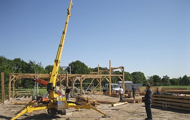 Подъем деревянных конструкций